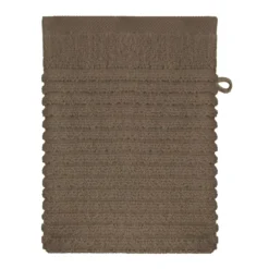 Gant de toilette pur coton 575 g/m² uni brun marron Vitae chocolat