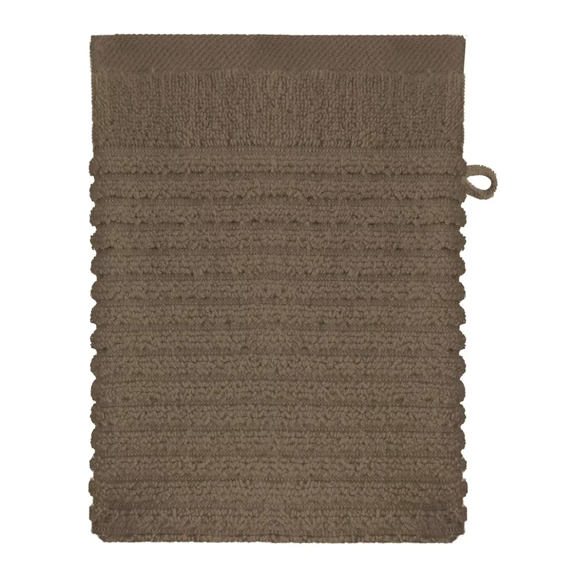 Gant de toilette pur coton 575 g/m² uni brun marron Vitae chocolat