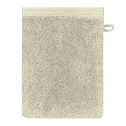 Gant de toilette pur coton 550 g/m² uni beige Elea angora