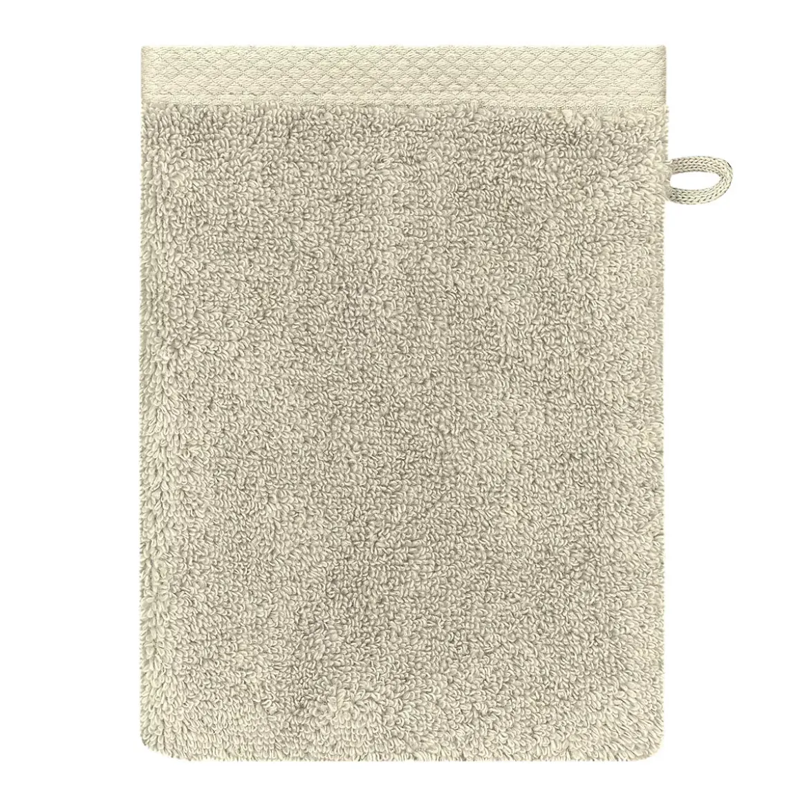 Gant de toilette pur coton 550 g/m² uni beige Elea angora