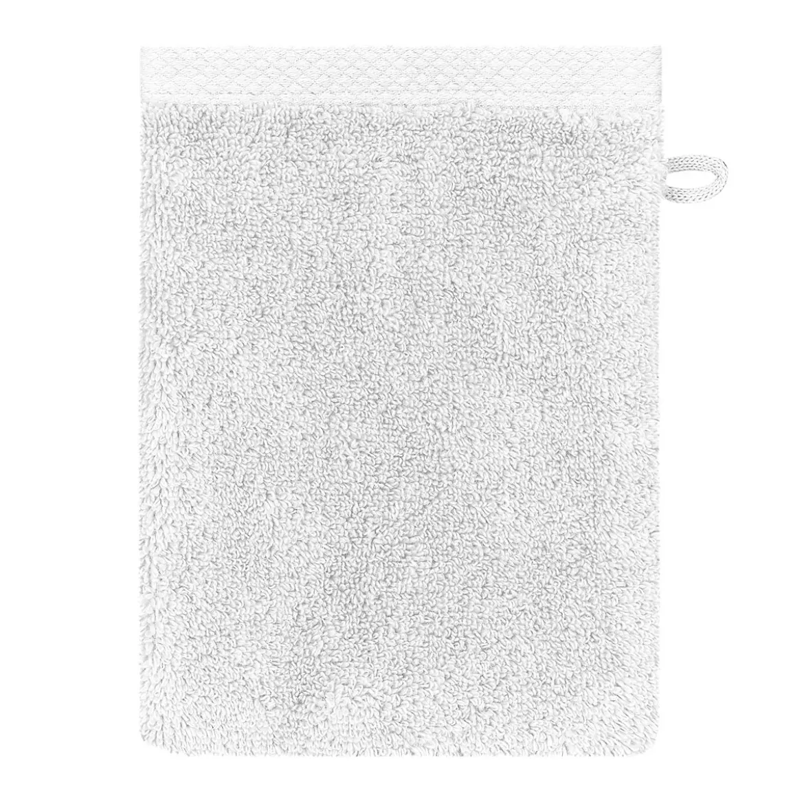 Gant de toilette pur coton 550 g/m² uni blanc Elea blanc