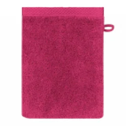 Gant de toilette pur coton 550 g/m² uni rose Elea fuchsia