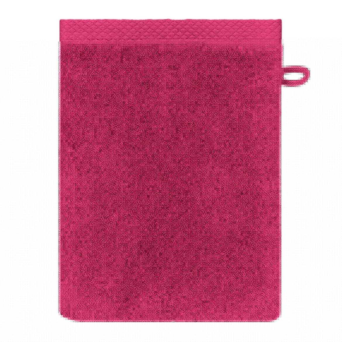Gant de toilette pur coton 550 g/m² uni rose Elea fuchsia