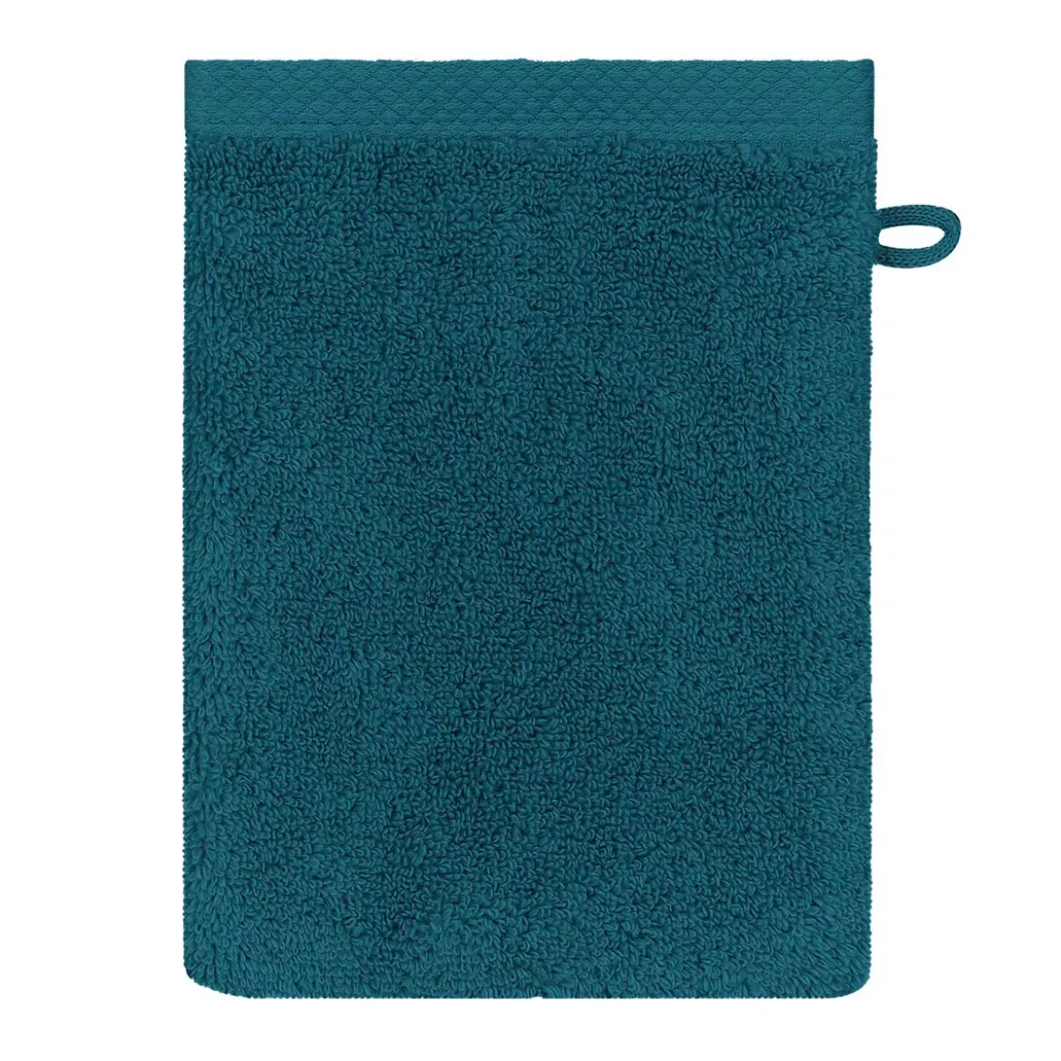Gant de toilette pur coton 550 g/m² uni bleu Elea canard