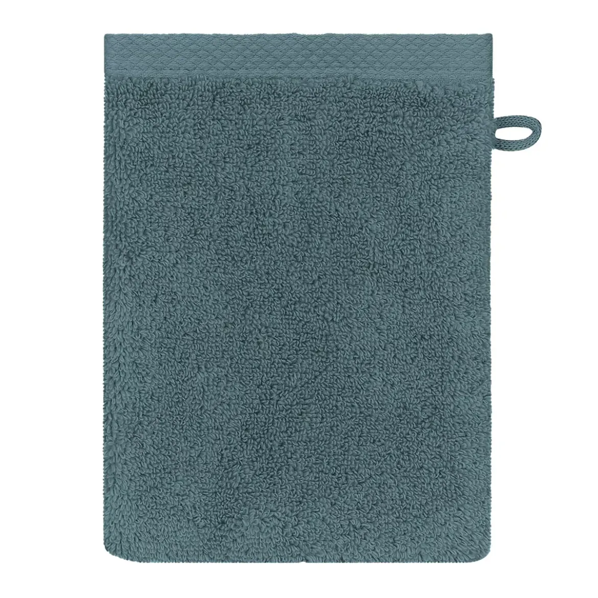 Gant de toilette pur coton 550 g/m² uni bleu Elea petrole
