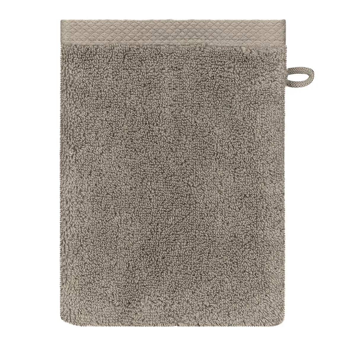 Gant de toilette pur coton 550 g/m² uni beige Elea chataignes
