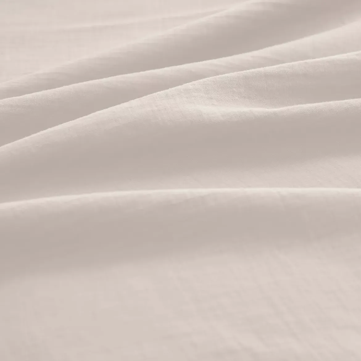 Housse de couette gaze de coton lavé uni blanc Malia neige