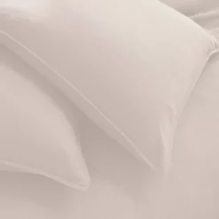 Housse de couette gaze de coton lavé uni blanc Malia neige