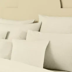 Housse de couette lin & coton 160 g/m² uni beige Le metis francais chanvre