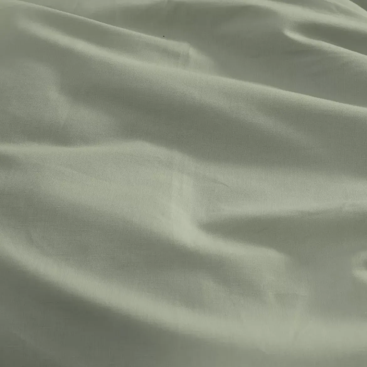 Housse de couette lin & coton 160 g/m² uni vert Le metis francais verde