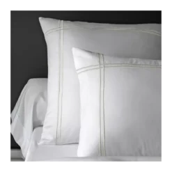 Housse de couette satin de coton jeu d'unis blanc Palais chic diamant
