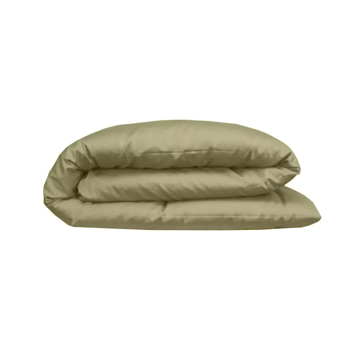 Housse de couette satin de coton uni brun marron Ava uni mordore