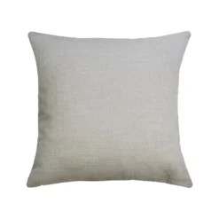 Housse de coussin polyester jeu d'unis beige Tweed naturel