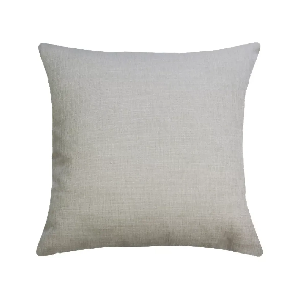 Housse de coussin polyester jeu d'unis beige Tweed naturel