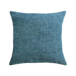 Housse de coussin polyester jeu d'unis gris Tweed orage