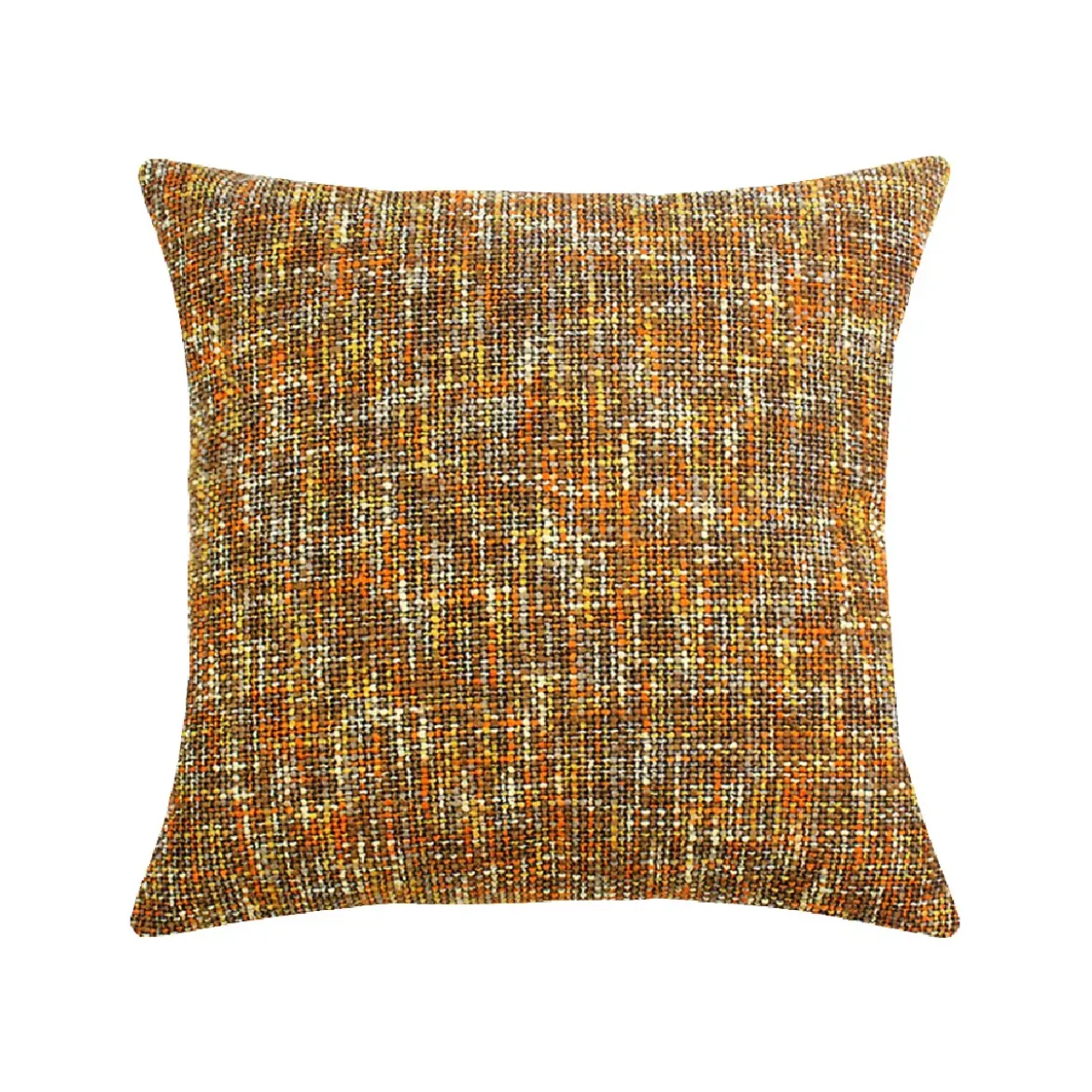 Housse de coussin polyester jeu d'unis orange Tweed orange