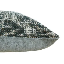 Housse de coussin polyester jeu d'unis gris Tweed roche