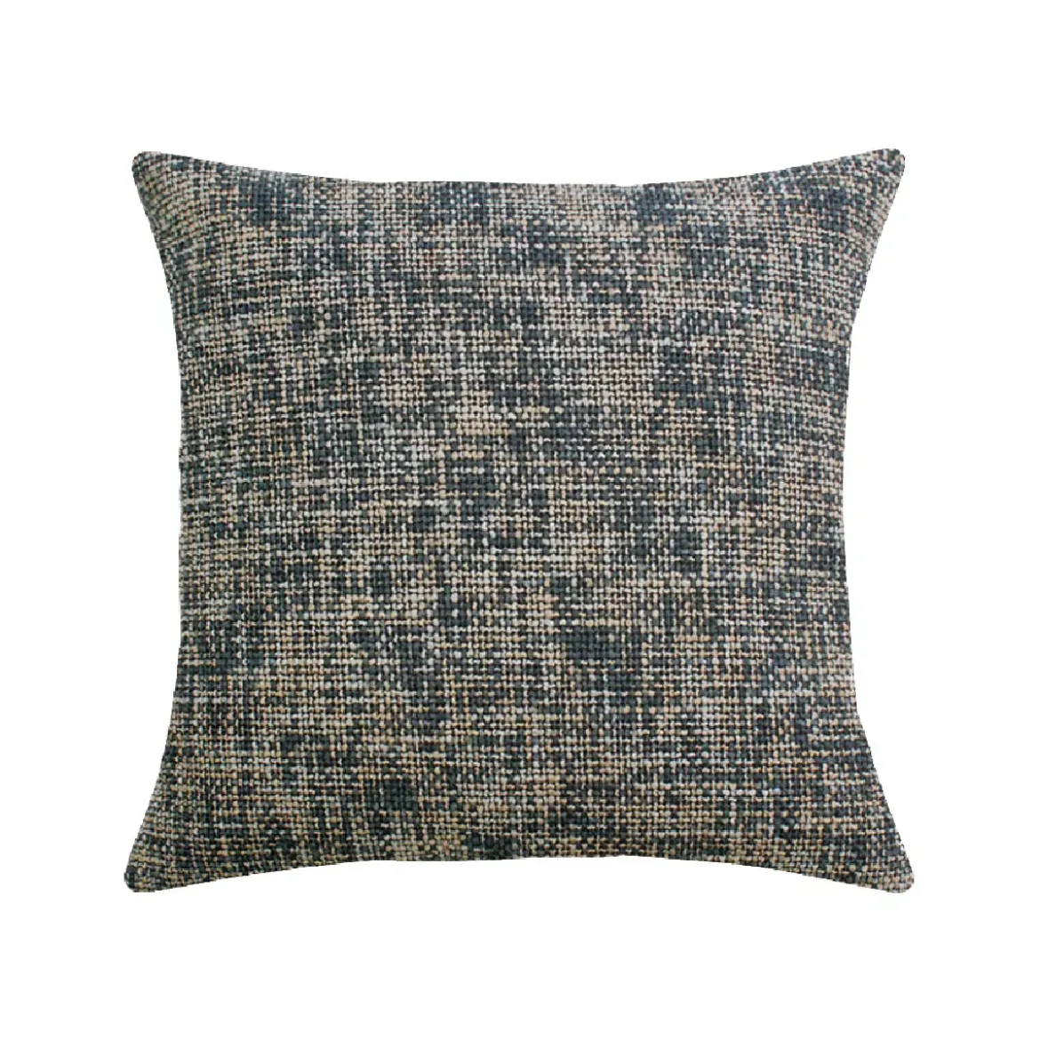 Housse de coussin polyester jeu d'unis gris Tweed roche