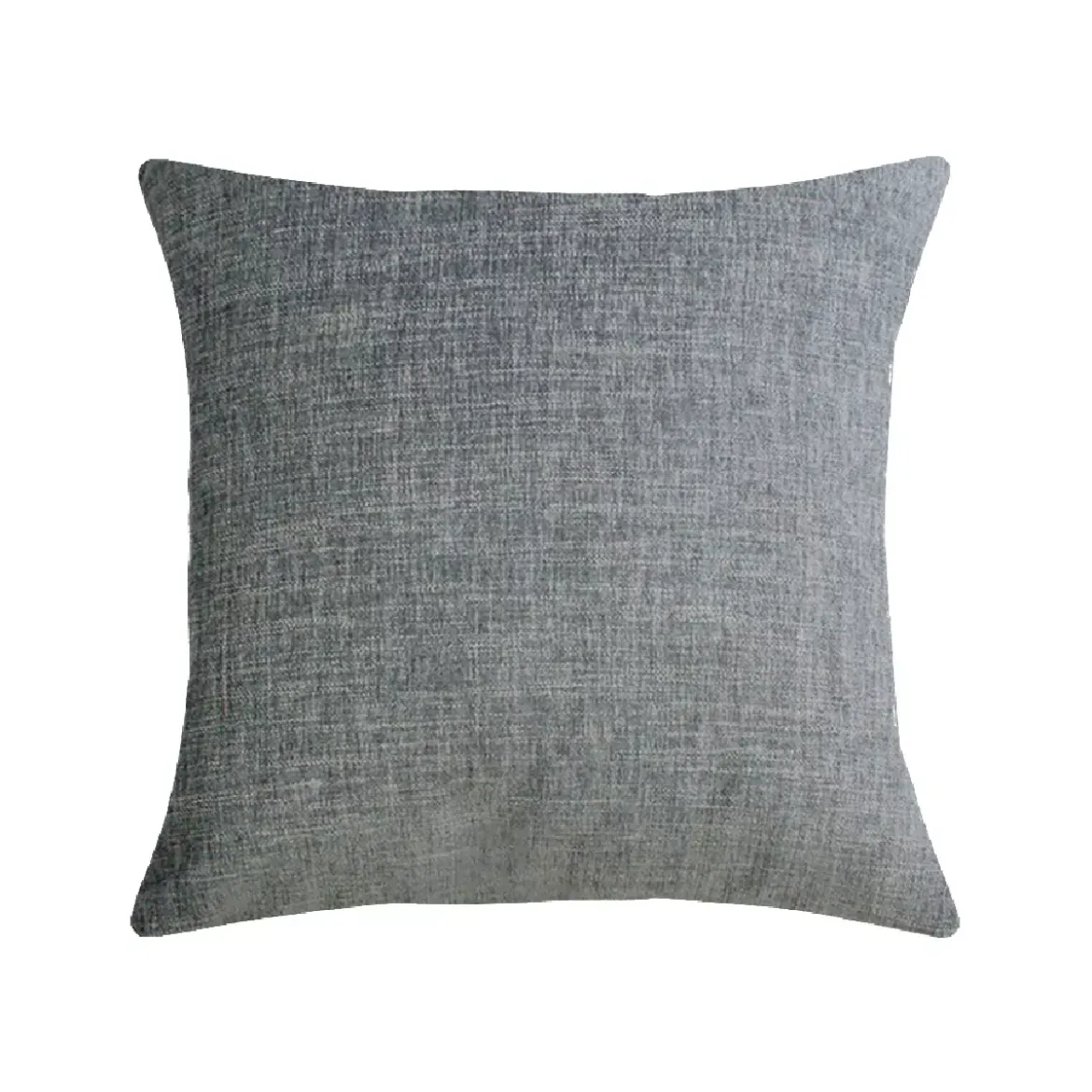 Housse de coussin polyester jeu d'unis gris Tweed roche