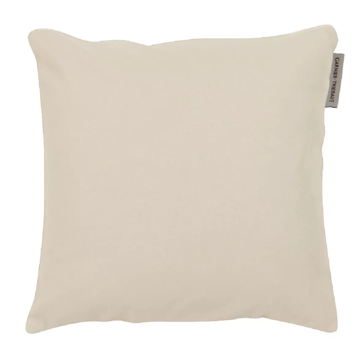 Housse de coussin pur coton 210 g/m² uni ivoire Confettis caillou