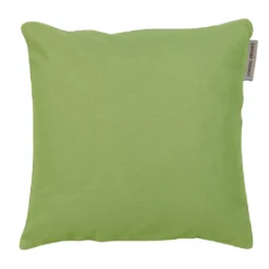 Housse de coussin pur coton 210 g/m² uni vert Confettis mousse