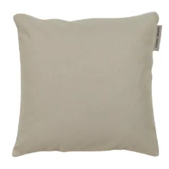 Housse de coussin pur coton 210 g/m² uni gris Confettis nacre