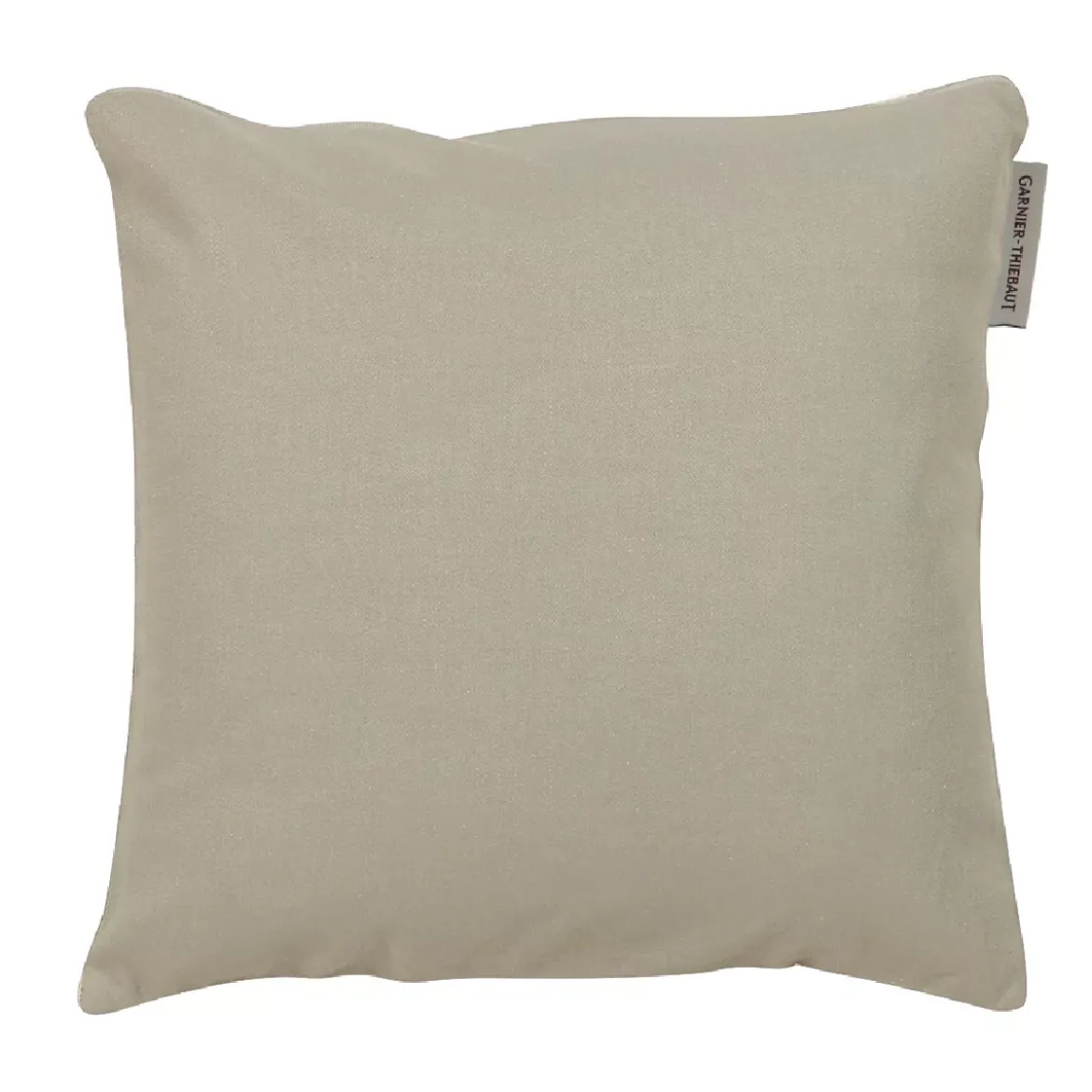 Housse de coussin pur coton 210 g/m² uni gris Confettis nacre