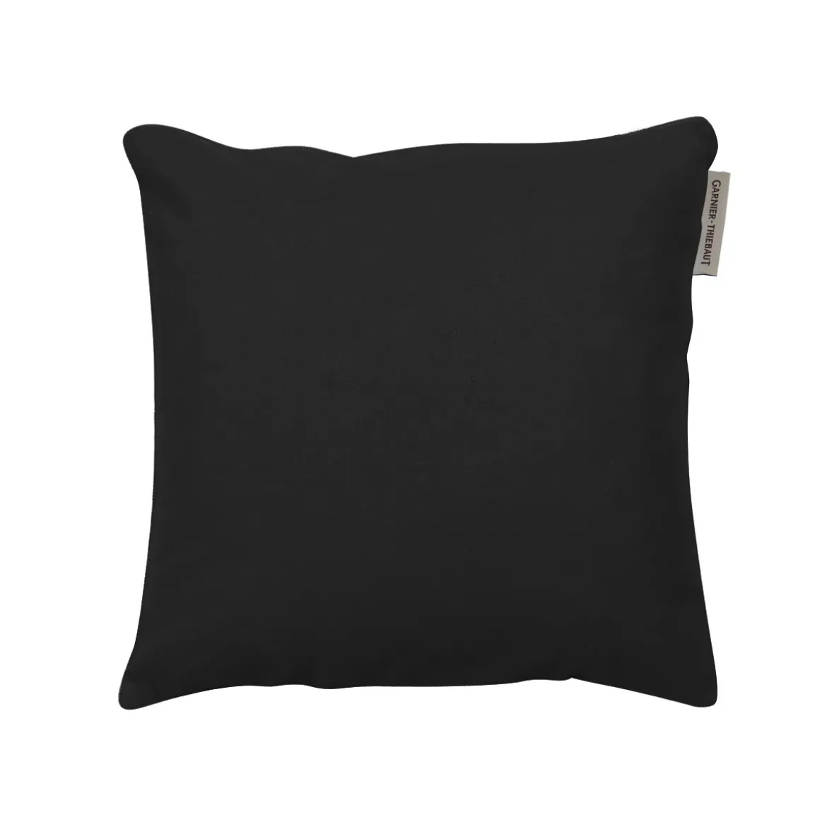 Housse de coussin pur coton 210 g/m² uni noir Confettis noir