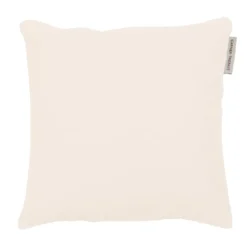Housse de coussin pur coton 210 g/m² uni beige Confettis blanc casse