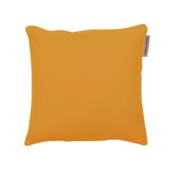 Housse de coussin pur coton 210 g/m² uni jaune Confettis ocre