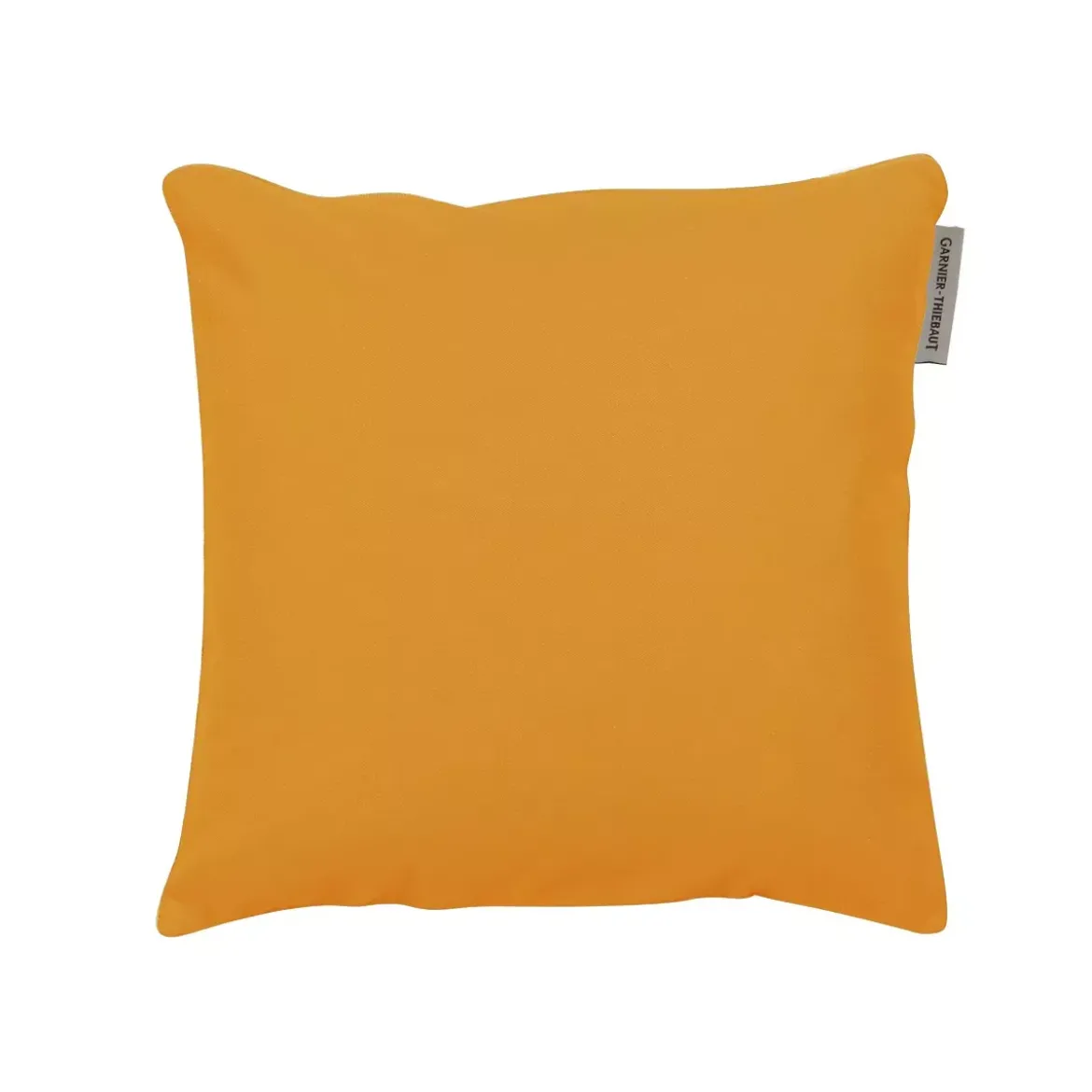 Housse de coussin pur coton 210 g/m² uni jaune Confettis ocre