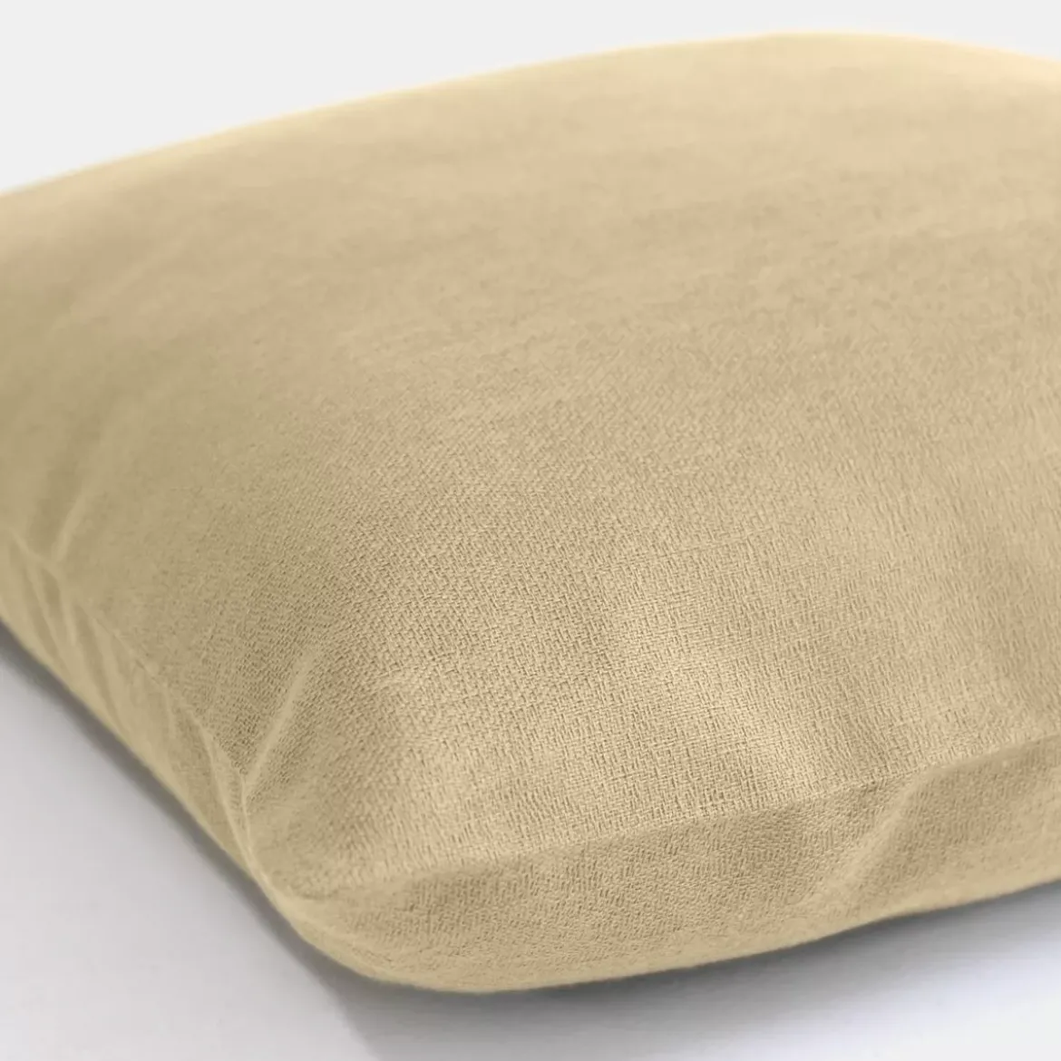 Housse de coussin pur coton motif jacquard beige Bastide or pale