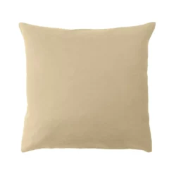 Housse de coussin pur coton motif jacquard beige Bastide or pale