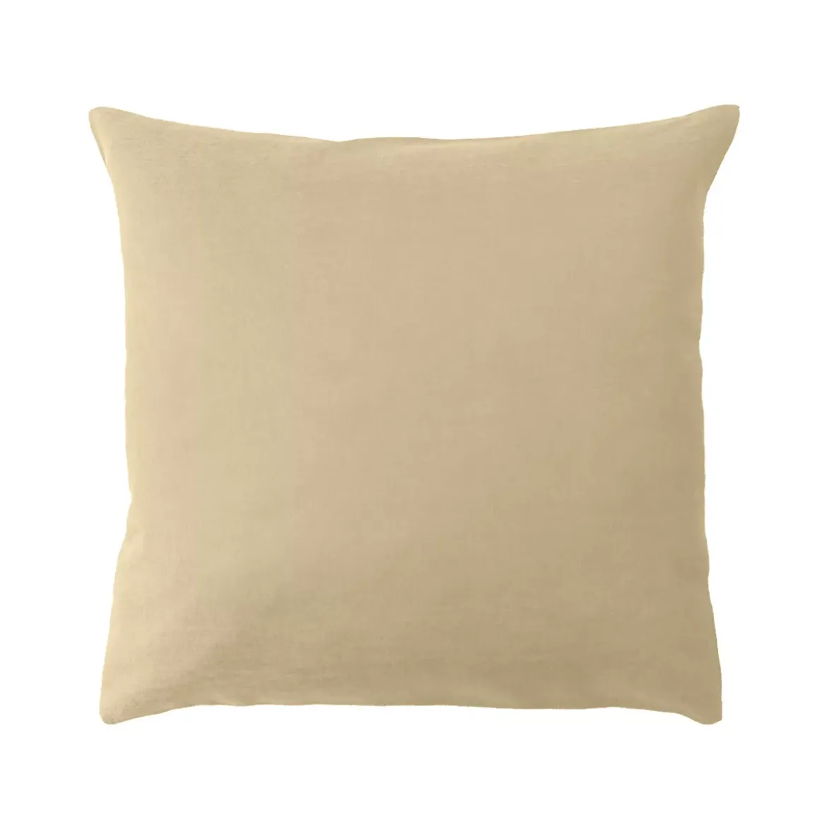 Housse de coussin pur coton motif jacquard beige Bastide or pale