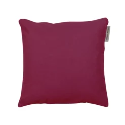 Housse de coussin pur coton uni bordeaux Confettis garance