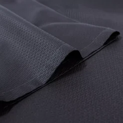 Kimono long satin de coton 130 g/m² motif jacquard anthracite Vibrato metal