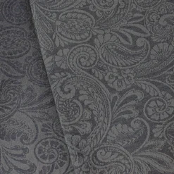 Lot de 2 mouchoirs pur coton motif jacquard anthracite Cachemire anthracite