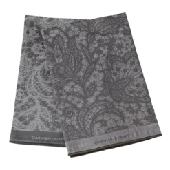 Lot de 2 mouchoirs pur coton motif jacquard beige Dentelles blanc douceur