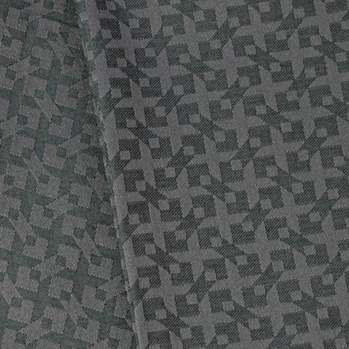 Lot de 2 mouchoirs pur coton motif jacquard vert Arrow jaguar