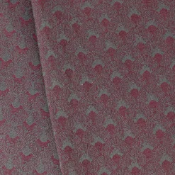 Lot de 2 mouchoirs pur coton motif jacquard bordeaux Paon prune