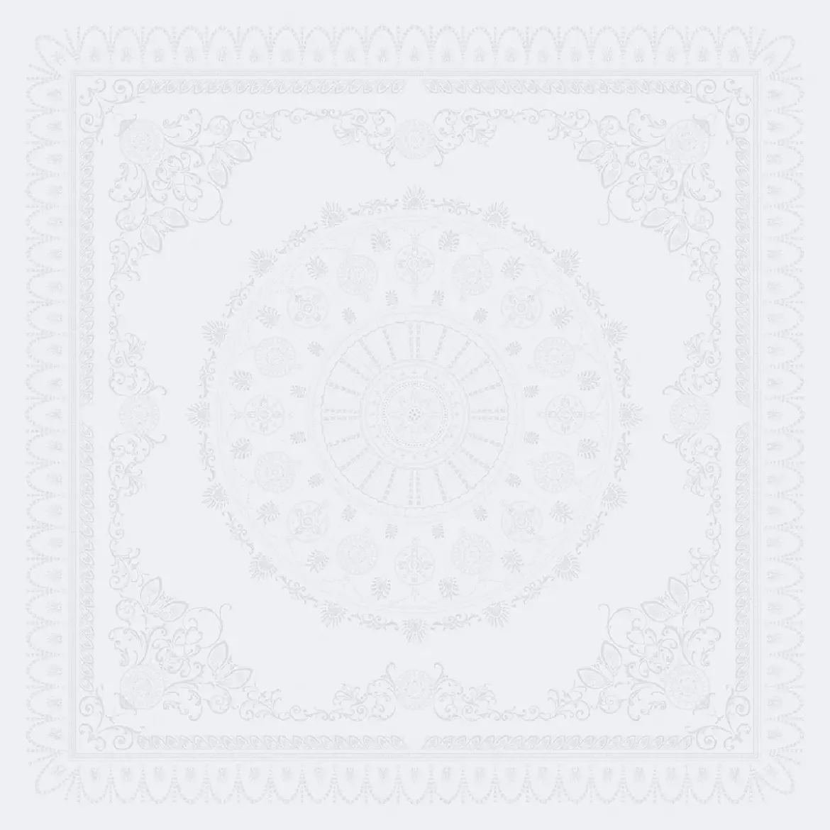 Nappe pur coton antitache motif jacquard blanc Eloise diamant