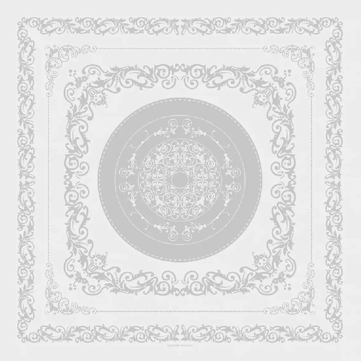 Nappe pur coton antitache motif jacquard blanc Comtesse blanc
