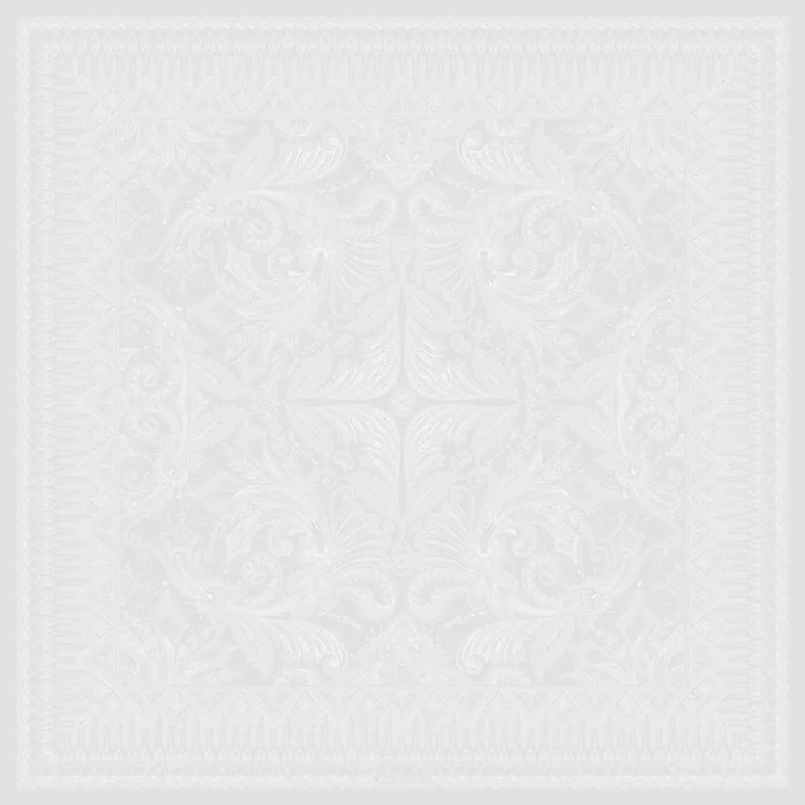Nappe pur coton antitache motif jacquard gris Grace perle