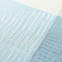Nappe pur coton enduit 220 g/m² motif jacquard bleu vert Mille textures bleu