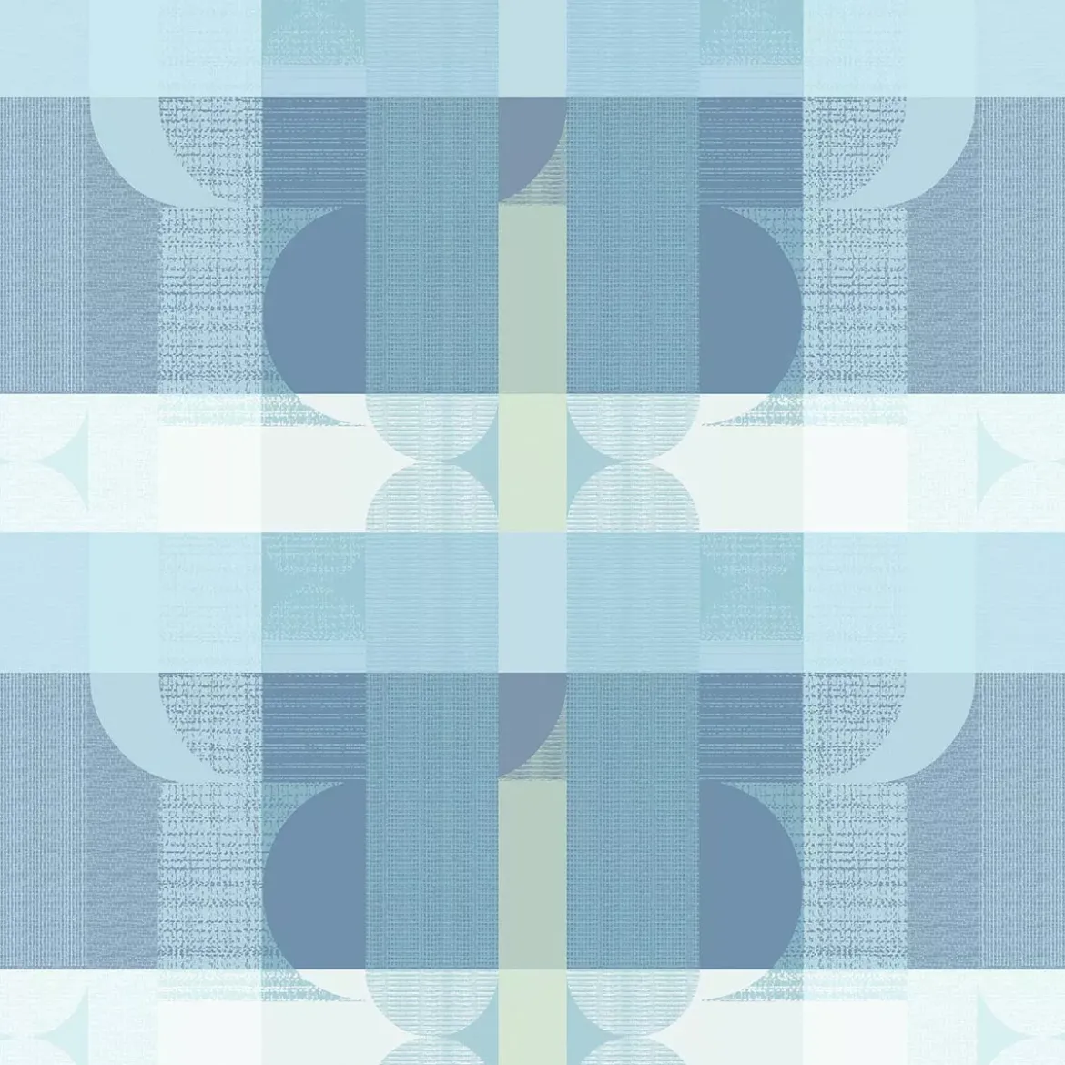 Nappe pur coton enduit 220 g/m² motif jacquard bleu vert Mille textures bleu