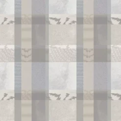 Nappe pur coton enduit motif jacquard gris beige Mille matieres vapeur