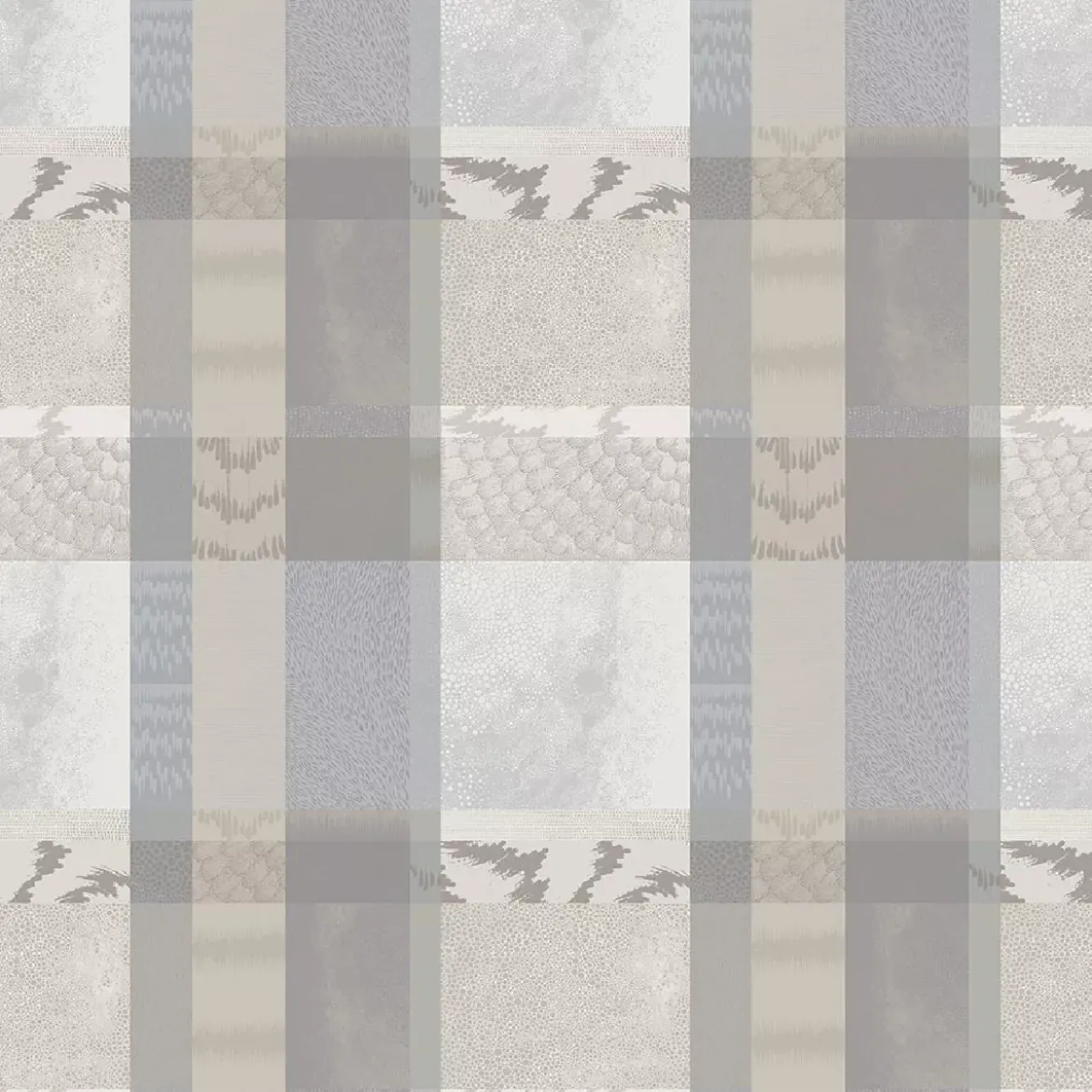 Nappe pur coton enduit motif jacquard gris beige Mille matieres vapeur