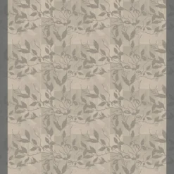 Nappe pur coton 220 g/m² motif jacquard gris anthracite Mille prunus silver
