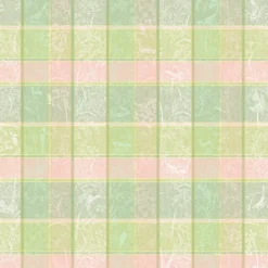Nappe pur coton motif jacquard rose vert Mille printemps eclosion