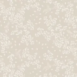 Nappe pur coton motif jacquard beige Mille ginkos naturel